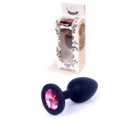 Анальная пробка силиконовая размер S Jewellery Black Silicon PLUG Small