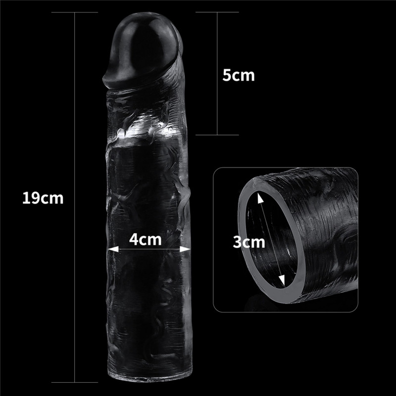Удлиняющая насадка на пенис прозрачная Flawless Clear Penis Sleeve + 5 см