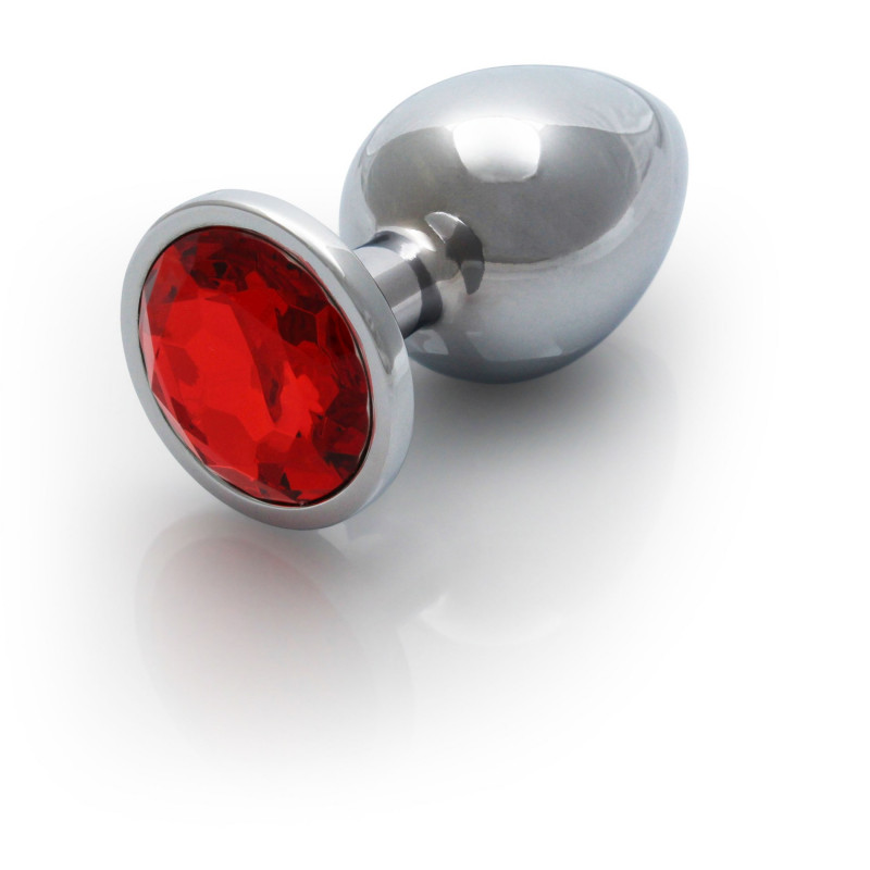 Анальная пробка металлическая размер M Heart Gem Butt Plug - Medium