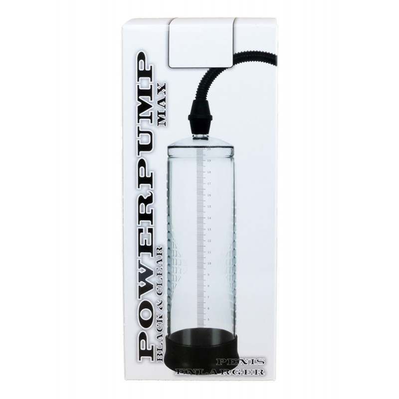 Вакуумная помпа для пениса Powerpump MAX - Black&Clear