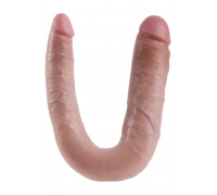 Реалистичный двухсторонний фаллоимитатор Pipedream King Cock - U-shape Double Trouble L, 44 см
