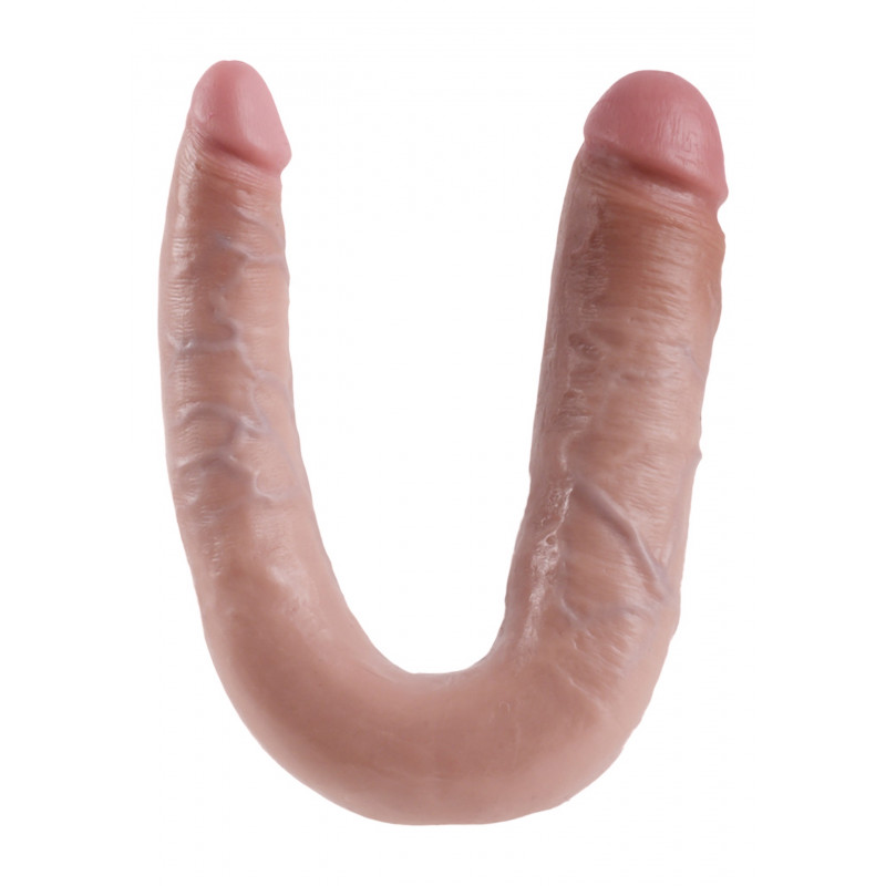 Реалистичный двухсторонний фаллоимитатор Pipedream King Cock - U-shape Double Trouble L, 44 см