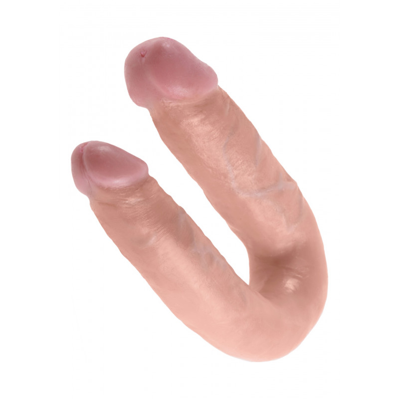 Реалистичный двухсторонний фаллоимитатор Pipedream King Cock - U-shape Double Trouble M, 35 см