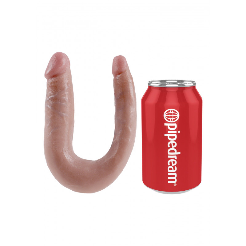 Реалистичный двухсторонний фаллоимитатор Pipedream King Cock - U-shape Double Trouble S, 34 см
