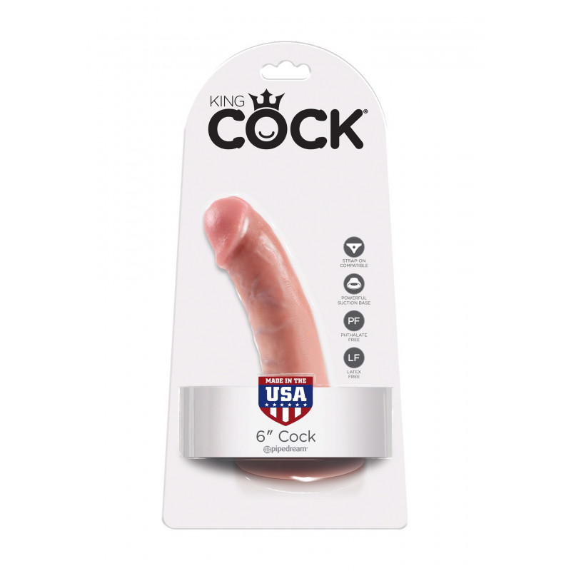 Реалистичный фаллоимитатор на присоске Cock 6 Inch Light skin tone, 15.2 см