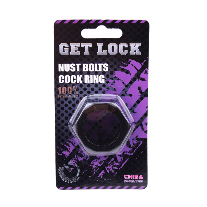 Эрекционное кольцо Nust Bolts Cock Ring-Black