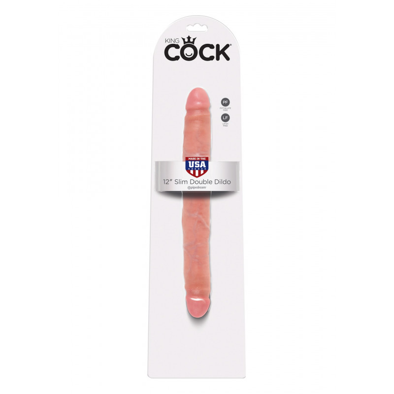 Реалистичный двухсторонний фаллоимитатор Pipedream King Cock - 12' Slim Double, 31 см