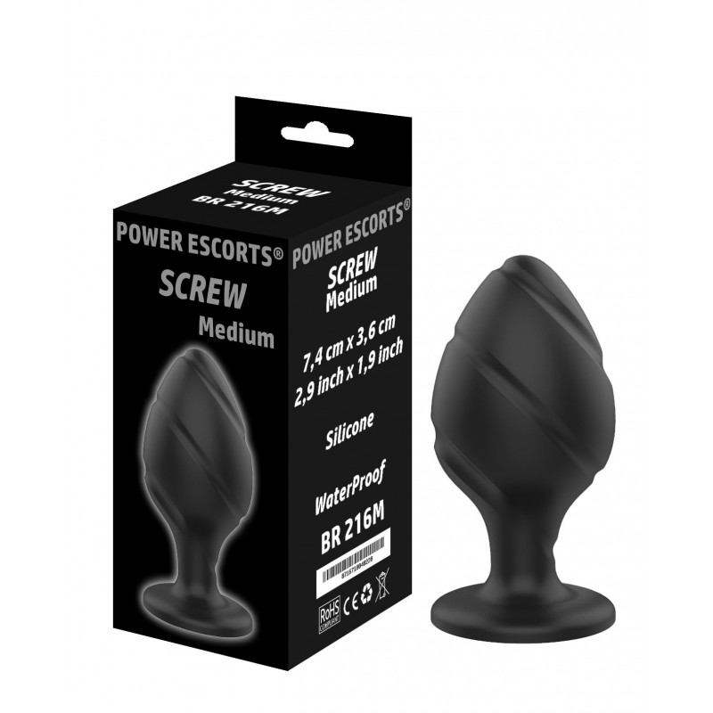 Анальная пробка Screw Plug silicone medium