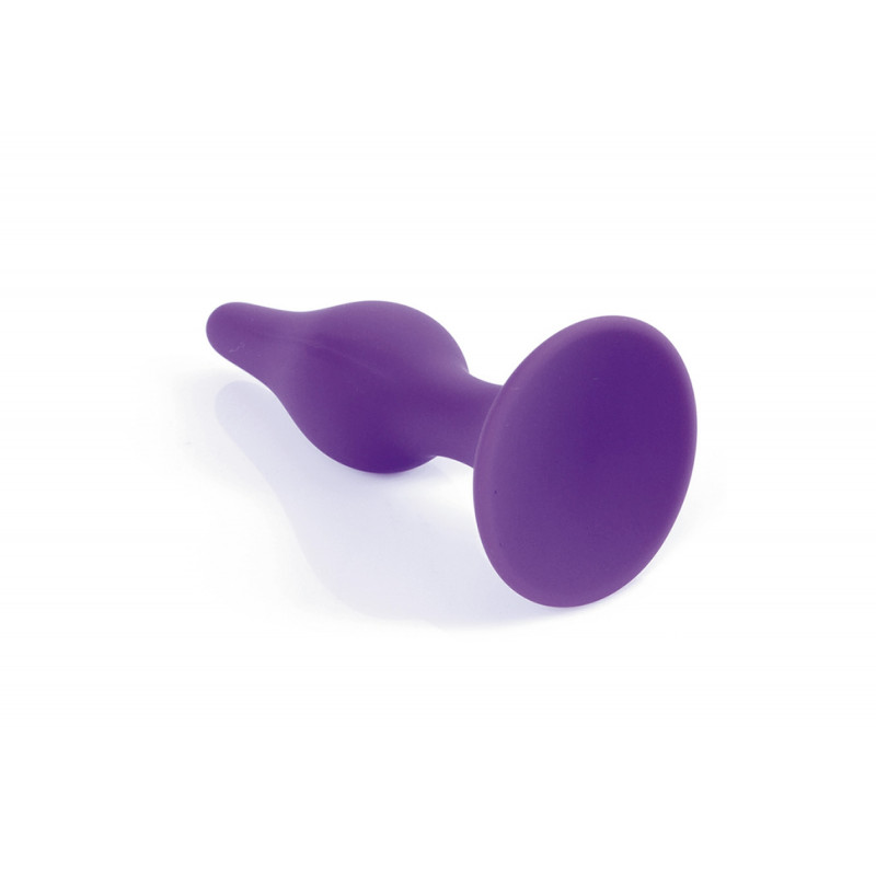 Анальная пробка-плаг размер S Silicone Plug Purple, фиолетовый