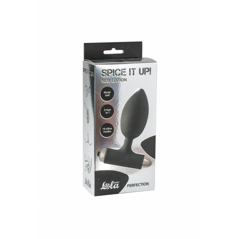Анальная пробка с вибрацией Vibrating Anal Plug Spice it up New Edition Perfection Black
