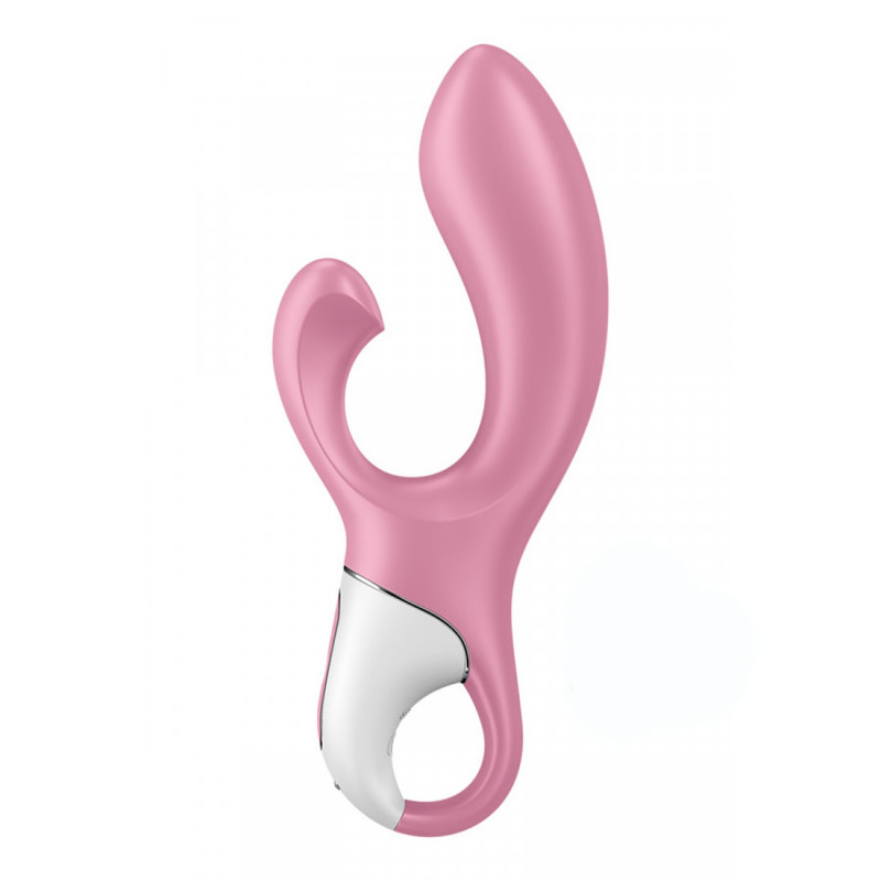 Вибратор с подкачкой Satisfyer Air Pump Bunny 2 light red