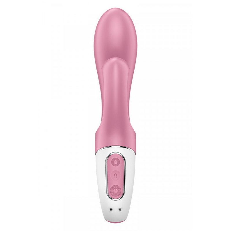 Вибратор с подкачкой Satisfyer Air Pump Bunny 2 light red