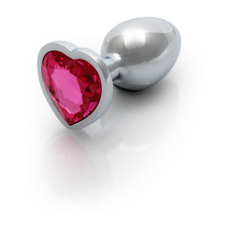 Анальная пробка металлическая размер S Ouch Heart Gem Butt Plug - Small