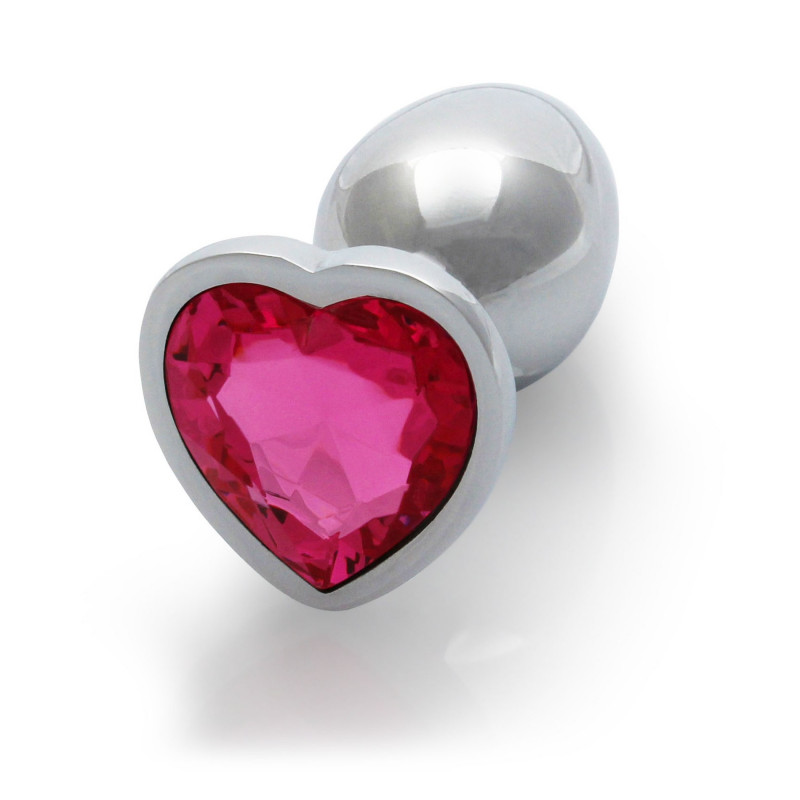 Анальная пробка металлическая размер S Ouch Heart Gem Butt Plug - Small