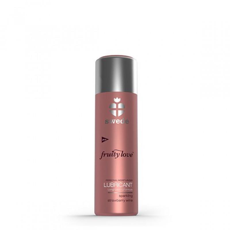 Съедобная смазка со вкусом клубничного шампанского Fruity Love Lubricant Strawberry Wine, 50 мл