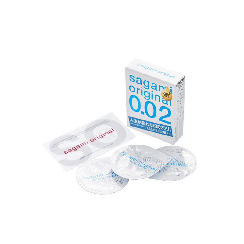 Презервативы Sagami original 0.02 extra lub, 3 шт.