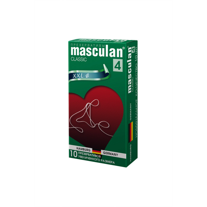 Презервативы Masculan, classic 4, XXL, увеличенного размера, 20 см, 5,4 см, 10 шт.