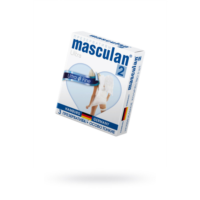 Презервативы Masculan, ultra 2, особо тонкие, 19 см, 5,3 см, 3 шт.( Ultra Fine № 3)