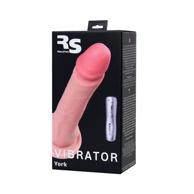 Реалистичный вибратор TOYFA RealStick Elite York, TPR, телесный, 21 см