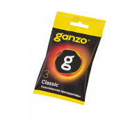 Презервативы Ganzo, classic,латекс, двойная смазка, 18,5 см, 5,2 см, 3 шт.в пакете Black Edition